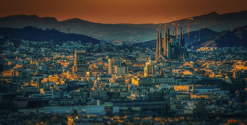 Barcelona city view